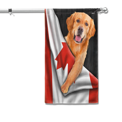 Canadian Dogs Golden Retriever Flag VTM1183TDH
