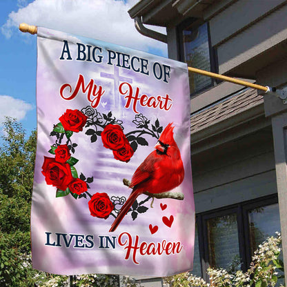 Cardinal Flag, A Big Piece Of My Heart Lives In Heaven QNN540Fv3