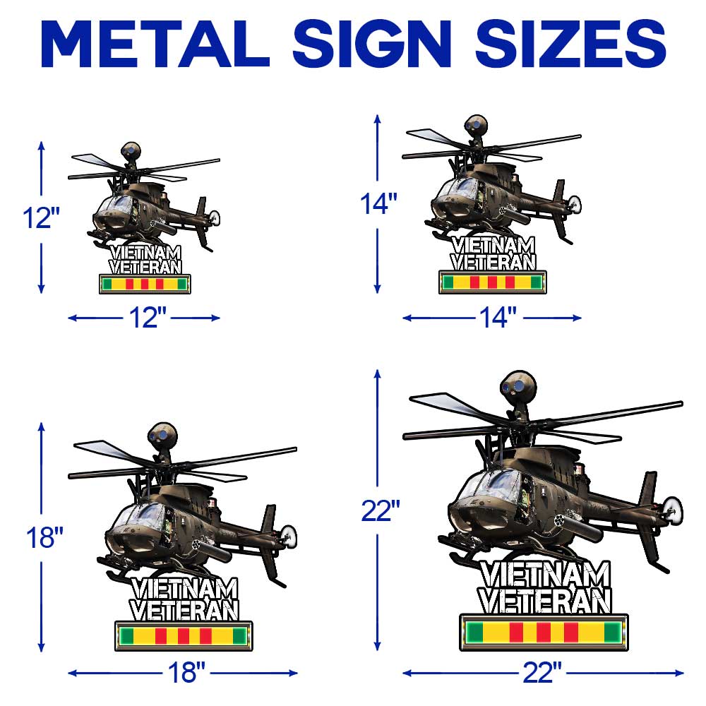 Huey Helicopter Vietnam War Memorial Hanging Metal Sign DBD2687F