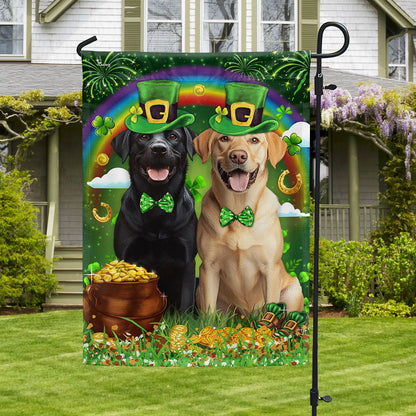 Labrador Retrieve Happy Saint Patrick's Day Irish Flag TPT2629NGT