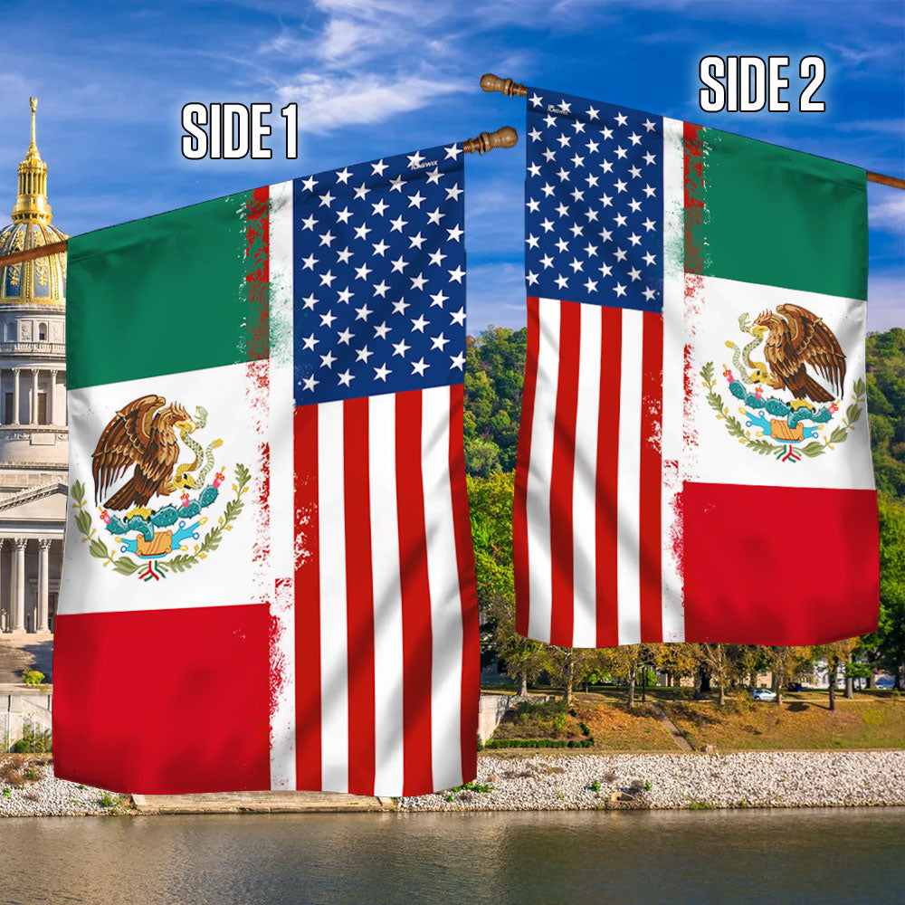 Mexican American Flag USA Mexico Flag TQN4769F