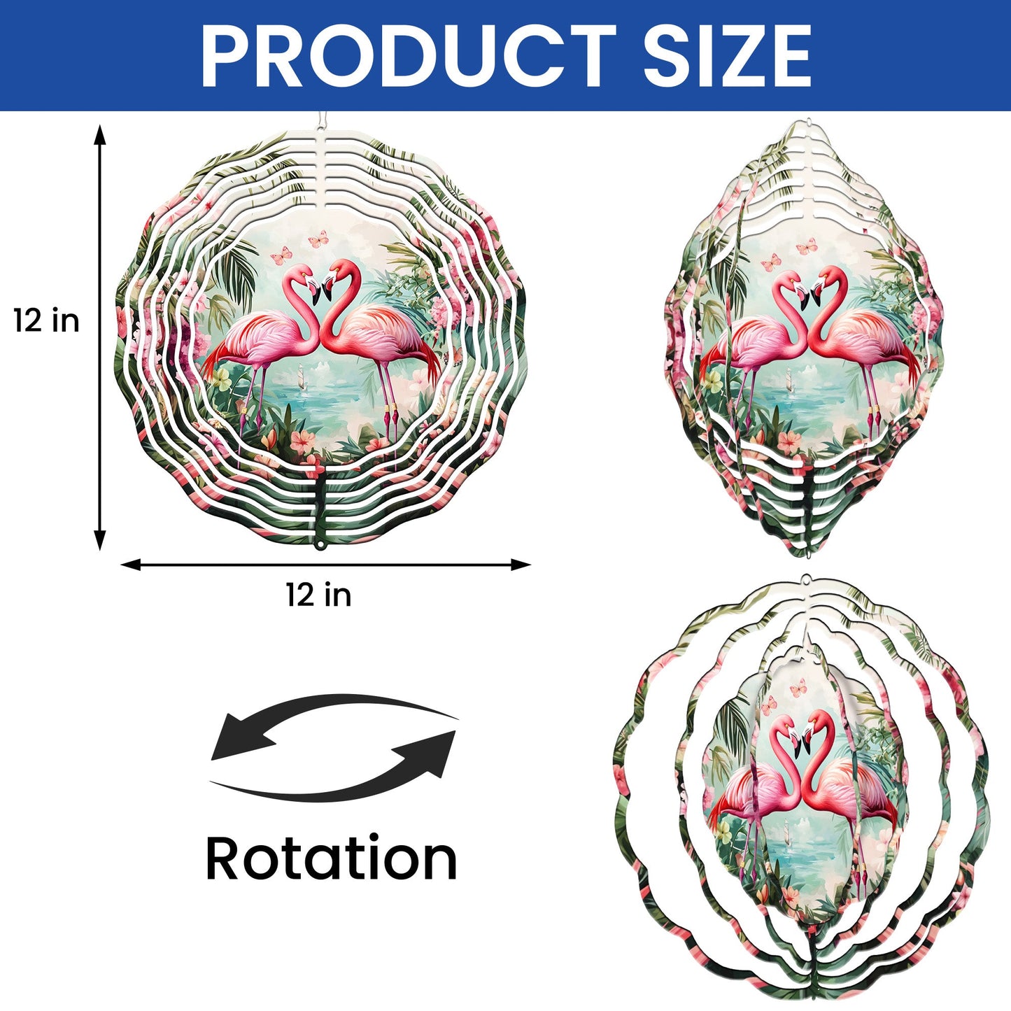 Pink Flamingos Spring Wind Spinner VTM939WS