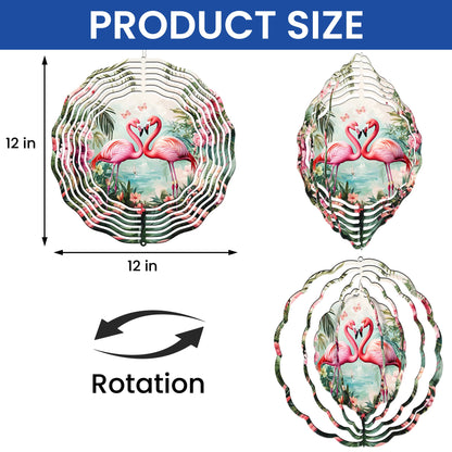 Pink Flamingos Spring Wind Spinner VTM939WS