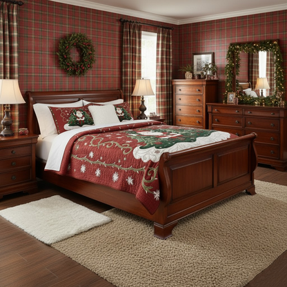 Santa Workshop Wonder 3-Piece Quilted Bedding Set NCU0DK2056