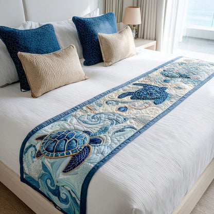 Seashell Journey Quilted Bed Runner NCU0PT8018