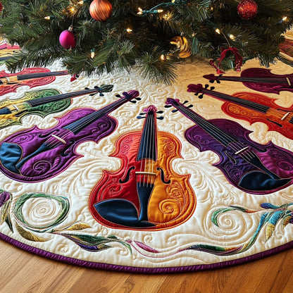 Serenade Strings Quilted Christmas Tree Skirt NCU0PT2838