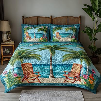 Ocean 3-Piece Quilted Bedding Set NCU0VT151
