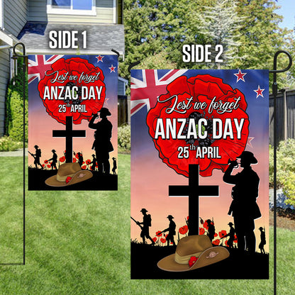 ANZAC Day Flag New Zealand Lest We Forget 25th April TQN1033F