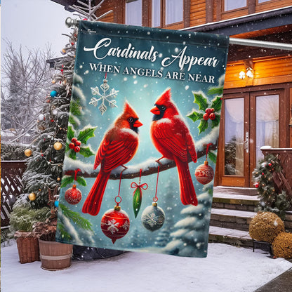Cardinals Christmas Cardinals Appear When Angels Are Near Flag MLN4308F