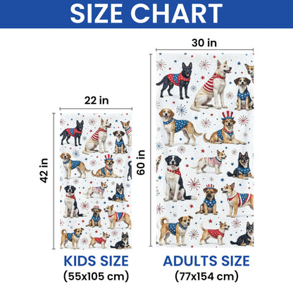 Patriotic Dogs American Beach Towel VTM1354TNB