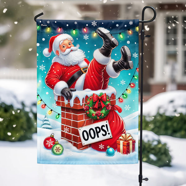 Funny Santa Claus Christmas Flag Santa Is Coming Flag MLN4187F