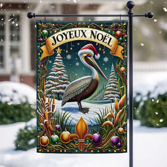 Louisiana Christmas Cajun Joyeux Noel Flag MLN2115F
