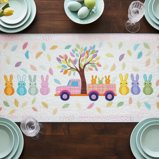 Spring Peep Magic Quilted Table Runner NCU0DV4293
