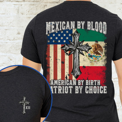 Mexican By Blood T-Shirt American Mexico T-Shirt VTM1027HVN