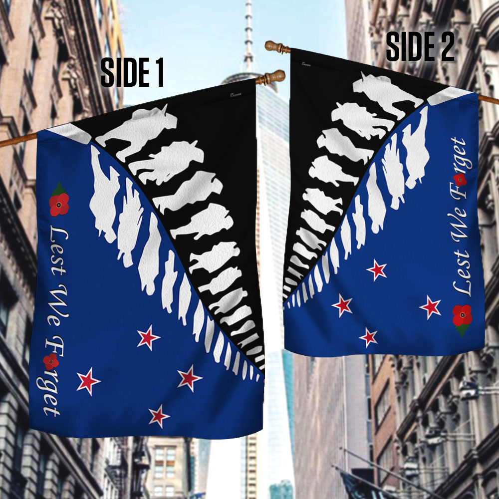 Anzac Day Flag New Zealand Lest We Forget LHA1748Fv1
