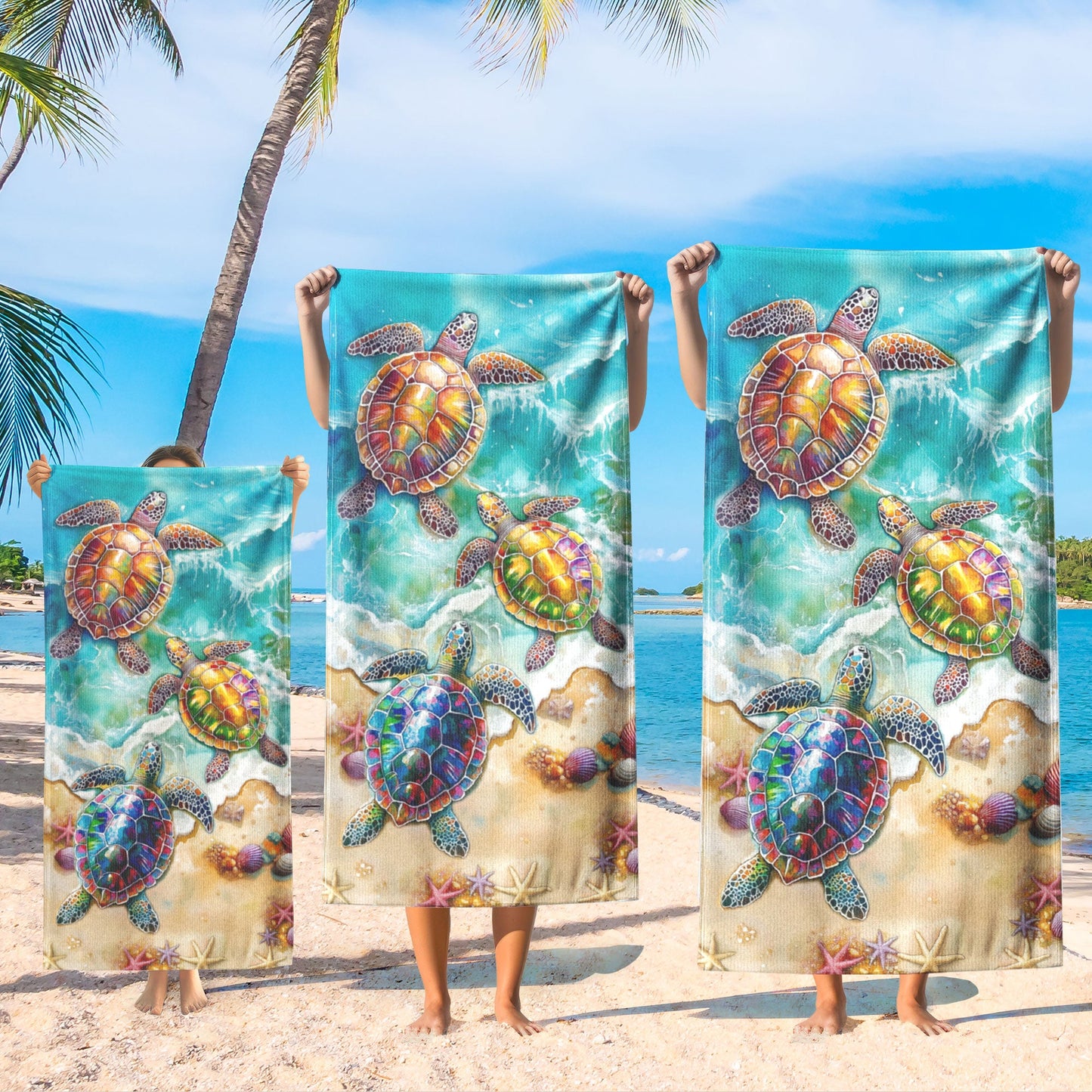 Beach Towel with Sea Turtle LHB130HVN