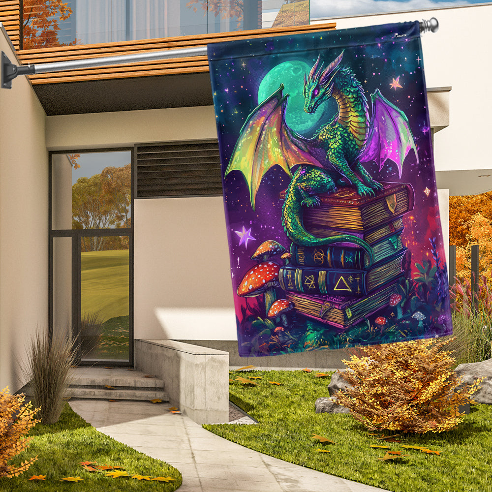 Book Dragon Fantasy Reader Flag TQN3680F