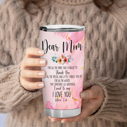 Best Mom Ever Printed 20oz Tumbler Pink