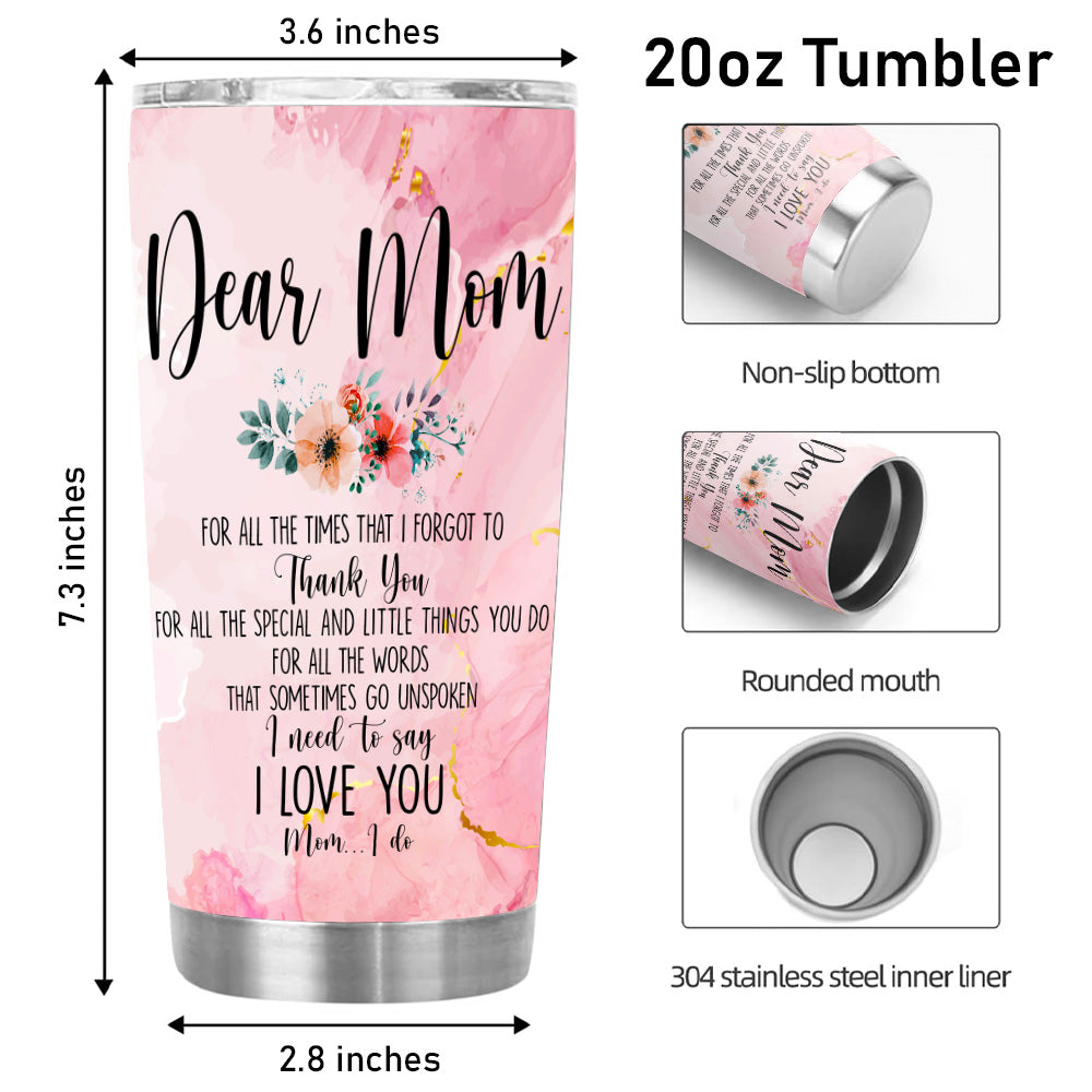 Best Mom Ever Printed 20oz Tumbler Pink