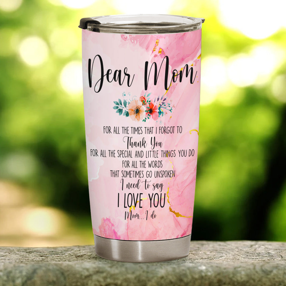 Best Mom Ever Printed 20oz Tumbler Pink