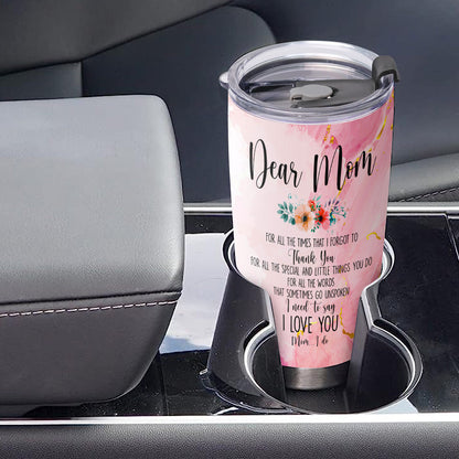 Best Mom Ever Printed 20oz Tumbler Pink
