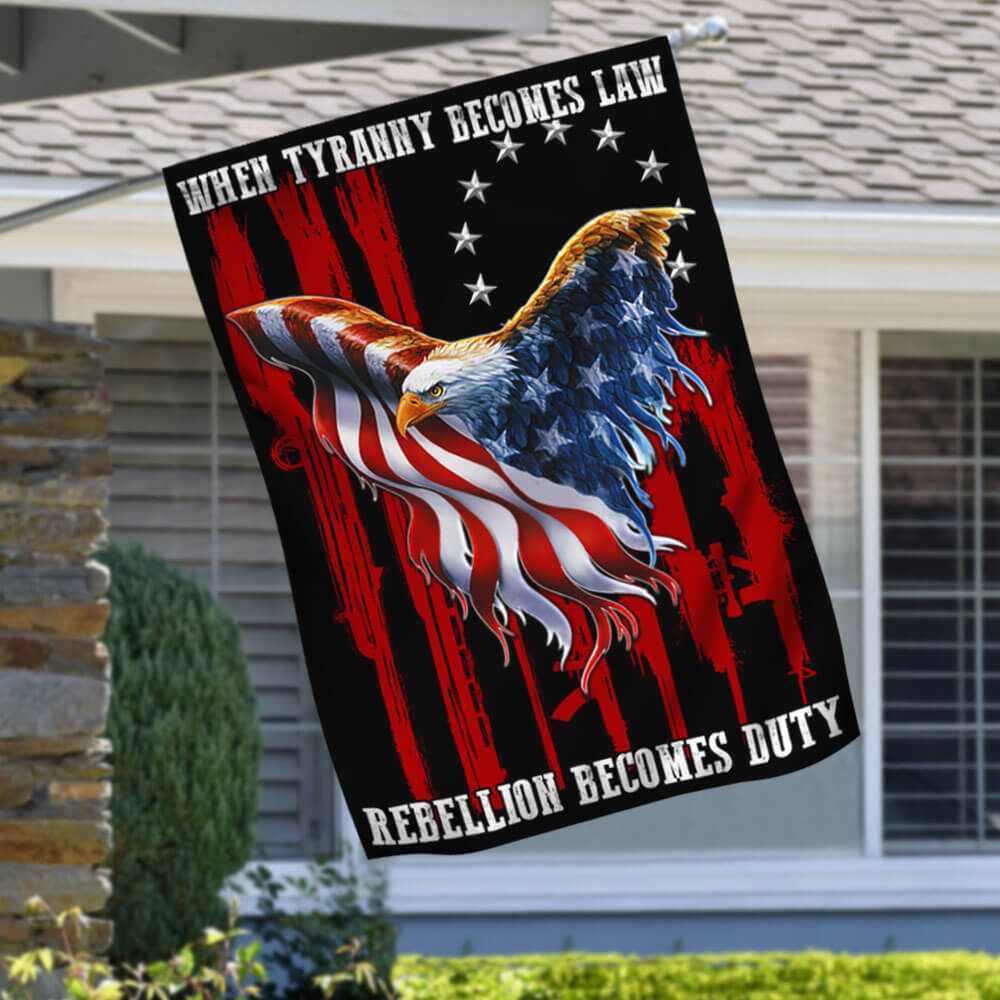 Betsy Ross Flag When Tyranny Becomes Law Rebellion Becomes Duty Flag THB3530Fv1