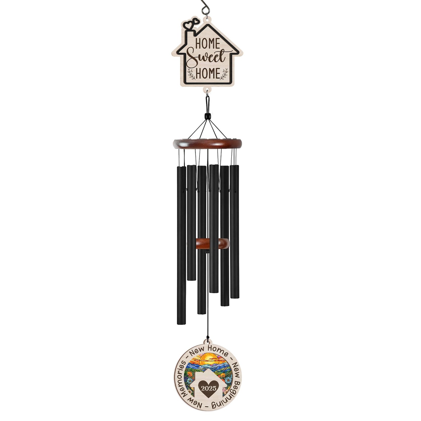 New Home Wind Chimes for Housewarming – Home Sweet Home Gift for New Homeowners
