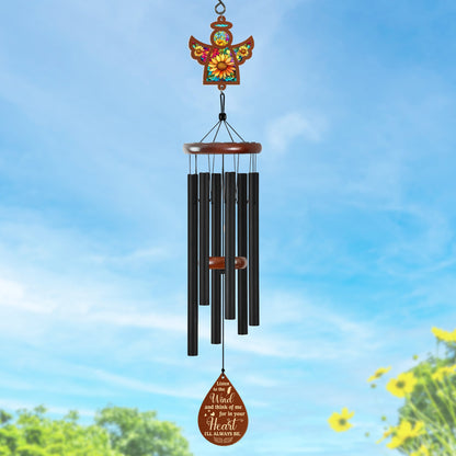 Sunflower Angel Memorial Wind Chimes – Bereavement Sympathy Gift for Loss of Mother, Father, Friend