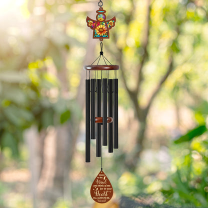Sunflower Angel Memorial Wind Chimes – Bereavement Sympathy Gift for Loss of Mother, Father, Friend