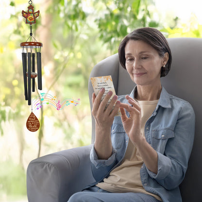 Sunflower Angel Memorial Wind Chimes – Bereavement Sympathy Gift for Loss of Mother, Father, Friend