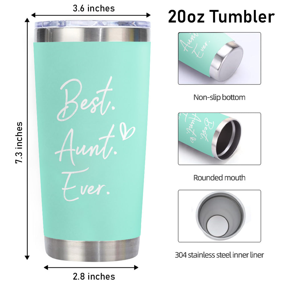 Best Aunt Ever Aunt 20oz Mint Tumbler