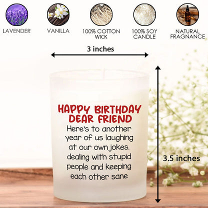 Best Friends Candle HPBD Gifts Lavender Vanilla 10oz Candle Cup