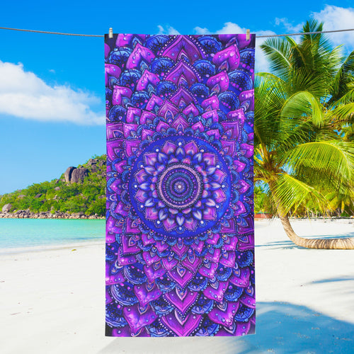 Purple Mandala Bohemian Beach Towel TQN5268HVN