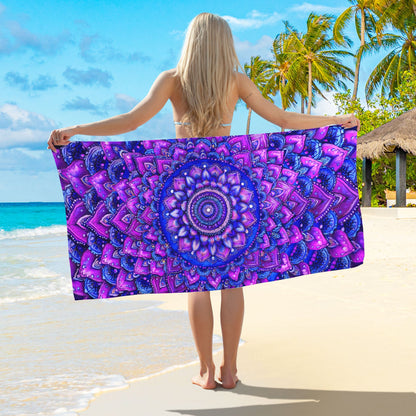 Purple Mandala Bohemian Beach Towel TQN5268HVN