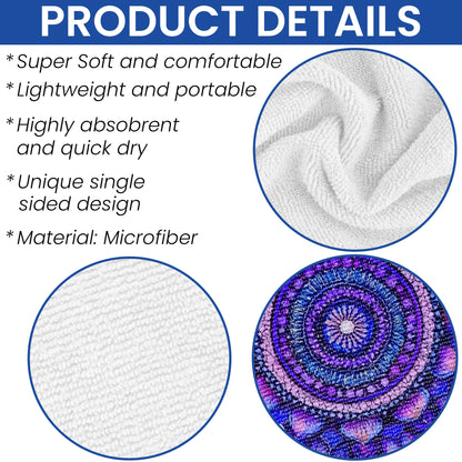 Purple Mandala Bohemian Beach Towel TQN5268HVN