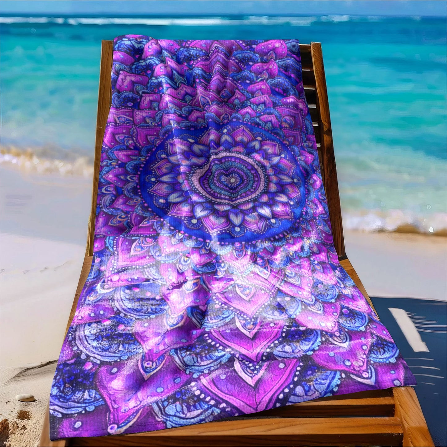 Purple Mandala Bohemian Beach Towel TQN5268HVN