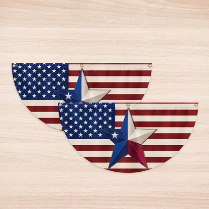 Patriotic Texas Flag - Texan American Non-Pleated Fan Flag