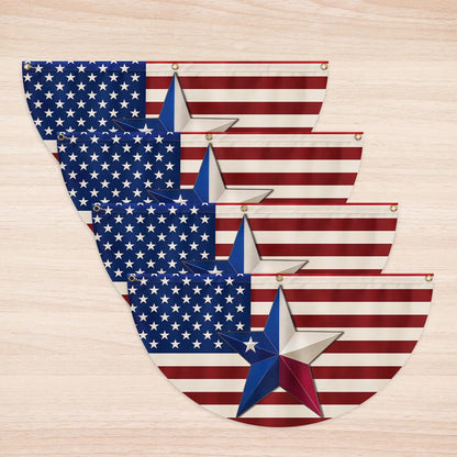 Patriotic Texas Flag - Texan American Non-Pleated Fan Flag