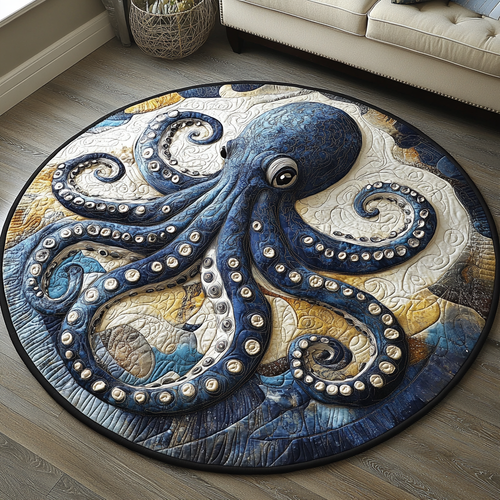 Tentacle Dance Quilted Round Mat NCU0DV3842