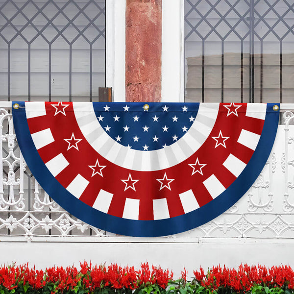 Flagwix American Flag - Happy 4th Of july Independence Day Non-pleated Fan Flag TQN3108FL