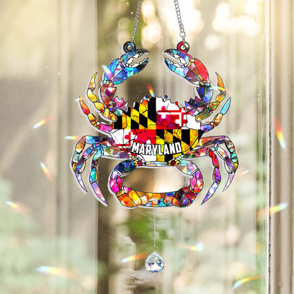 Maryland Crab Hologram Window Hanging MLN6059HVN