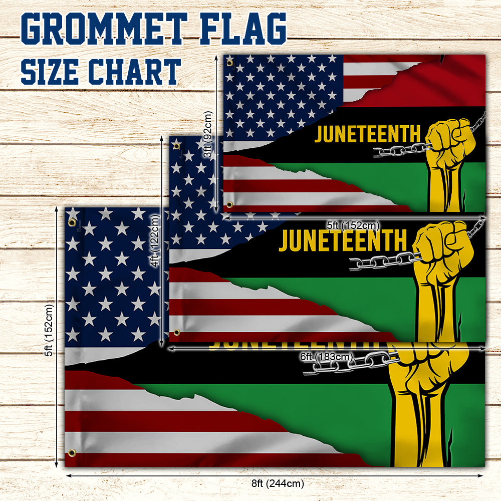 Black History Month Grommet Flag Juneteenth BNN98GF