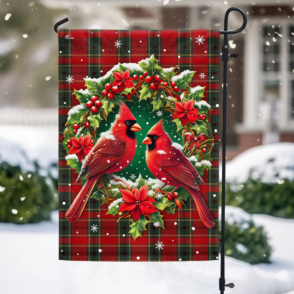 Cardinal Christmas Season's Greetings Winter Holiday Flag TQN4117F 3-Day Shipping