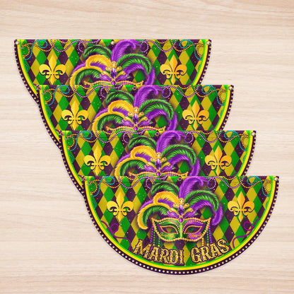 Mardi Gras Non-Pleated Fan Flag TPT2575FL