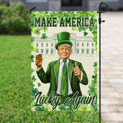 Make America Lucky Again Irish Saint Patrick's Day Trump Flag TQN4846HVN