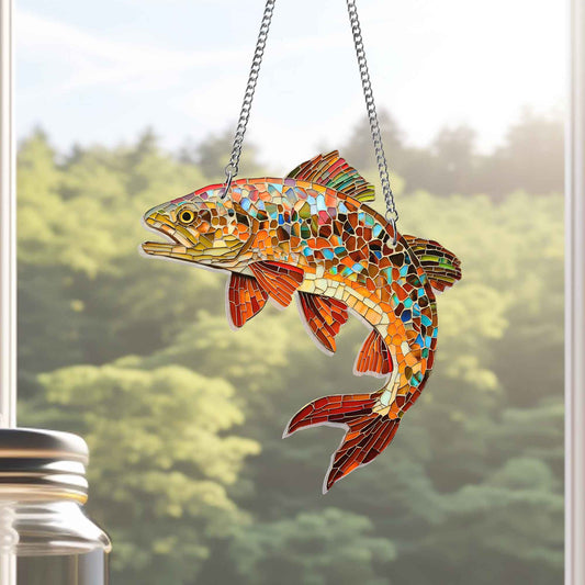 Brown Trout Fish Acrylic Suncatcher Window Hanging MLN4925DNV