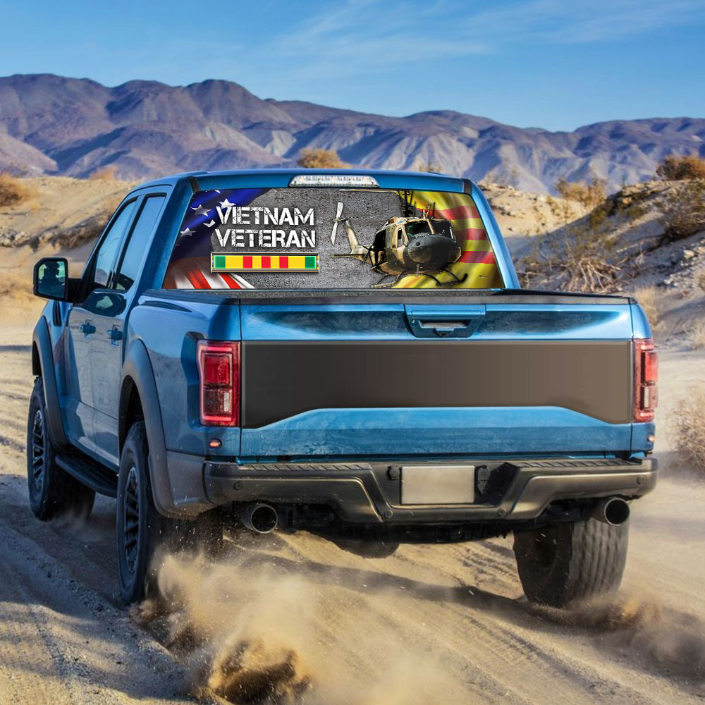 Huey Helicopter Vietnam War Memorial Rear Window Decal DBD2687F