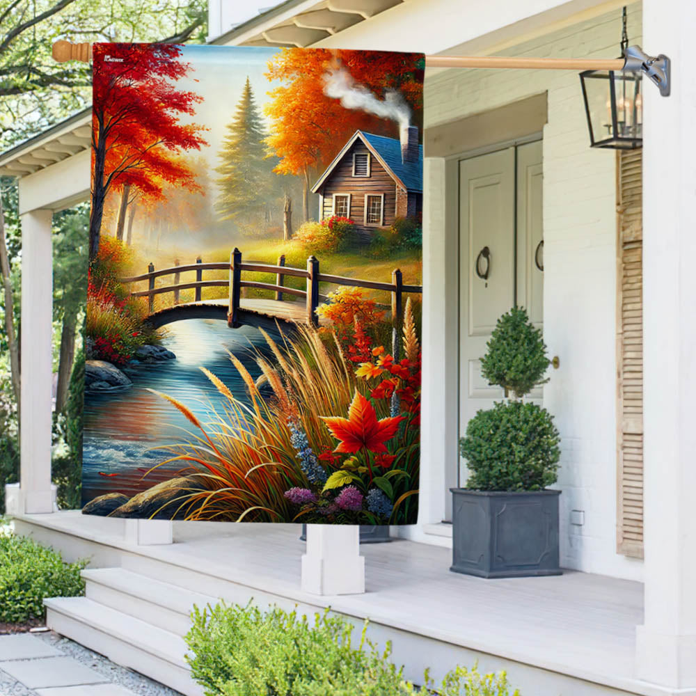 Beautiful Fall Nature Scenery Flag TQN3794F