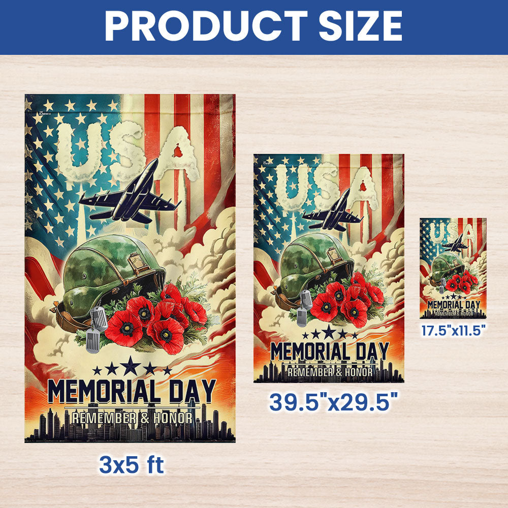 Memorial Day Remember And Honor USA Veterans Flag PHB08DTD