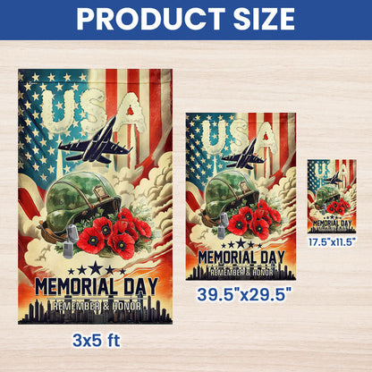 Memorial Day Remember And Honor USA Veterans Flag PHB08DTD